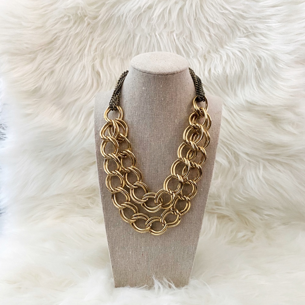 Gold Double Chain Necklace